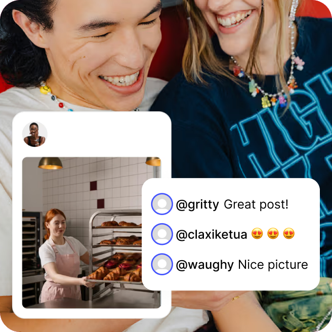 Repetitive generic comments on an Instagram post
